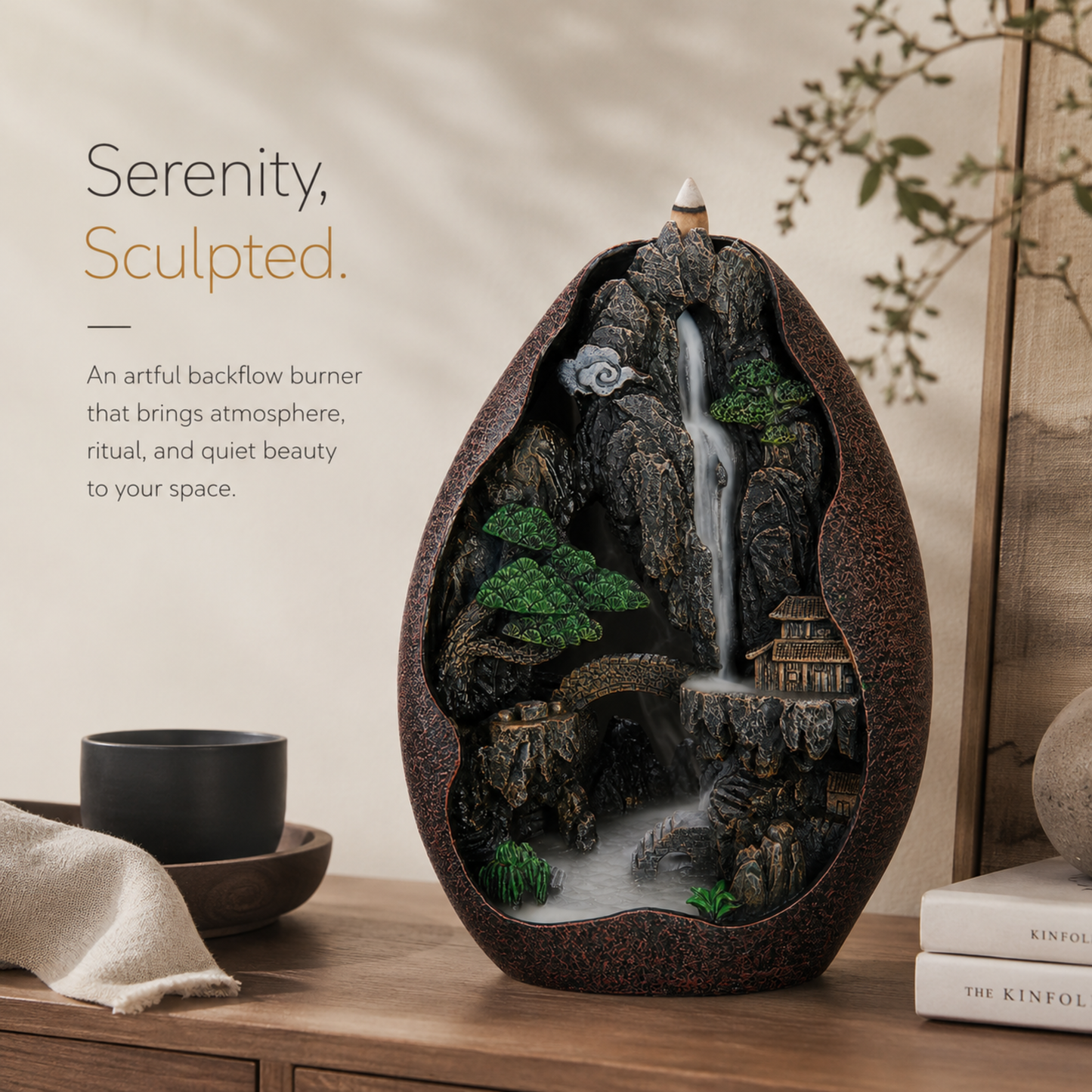 Mistwood Retreat Backflow Incense Burner