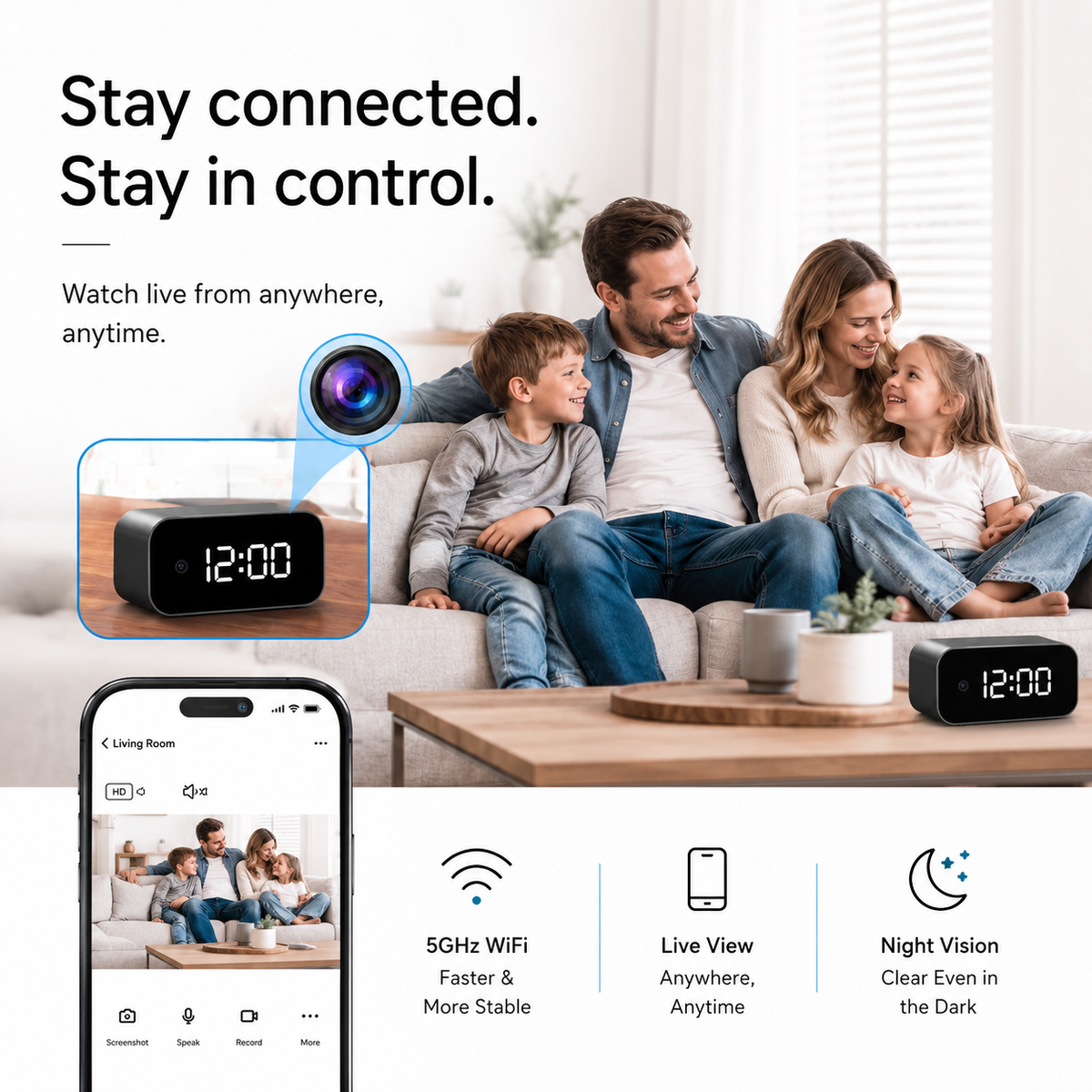 Nextguard — Discreet Security Camera Clock