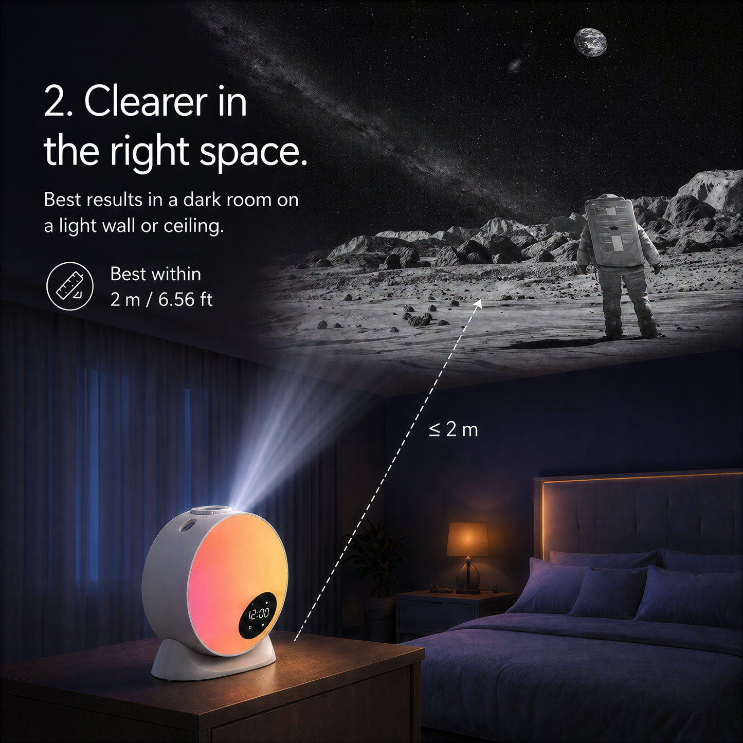 Stellar One — 3-in-1 Galaxy Projector, Speaker & Alarm Clock