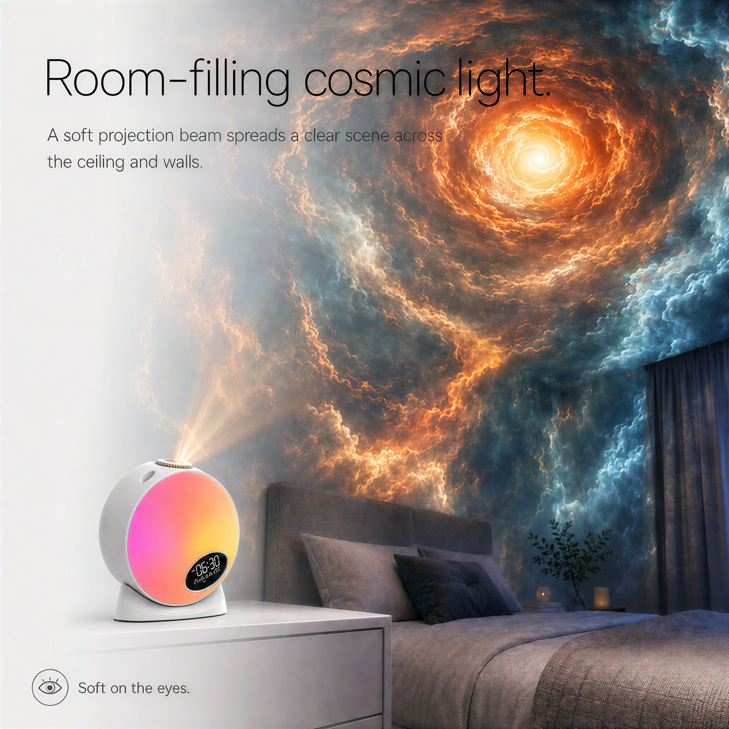 Stellar One — 3-in-1 Galaxy Projector, Speaker & Alarm Clock
