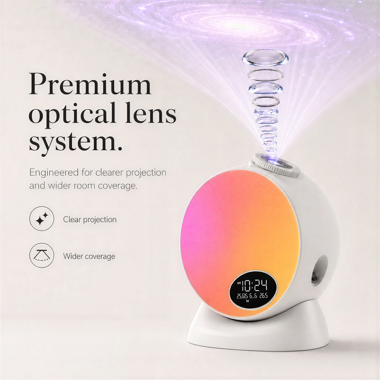 Stellar One — 3-in-1 Galaxy Projector, Speaker & Alarm Clock