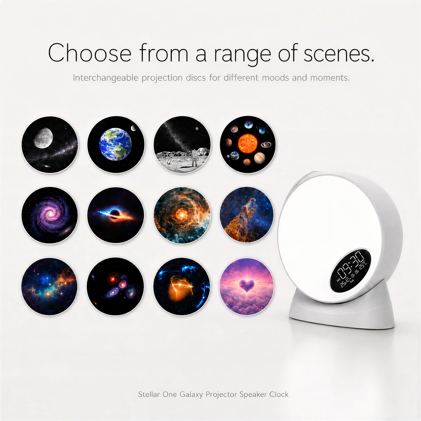 Stellar One — 3-in-1 Galaxy Projector, Speaker & Alarm Clock