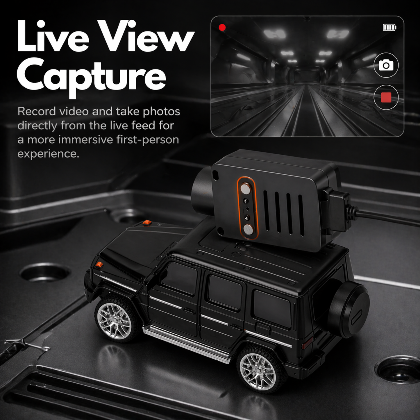 RC DriftCam Pro with Wi-Fi and App Control: Live Full HD Camera