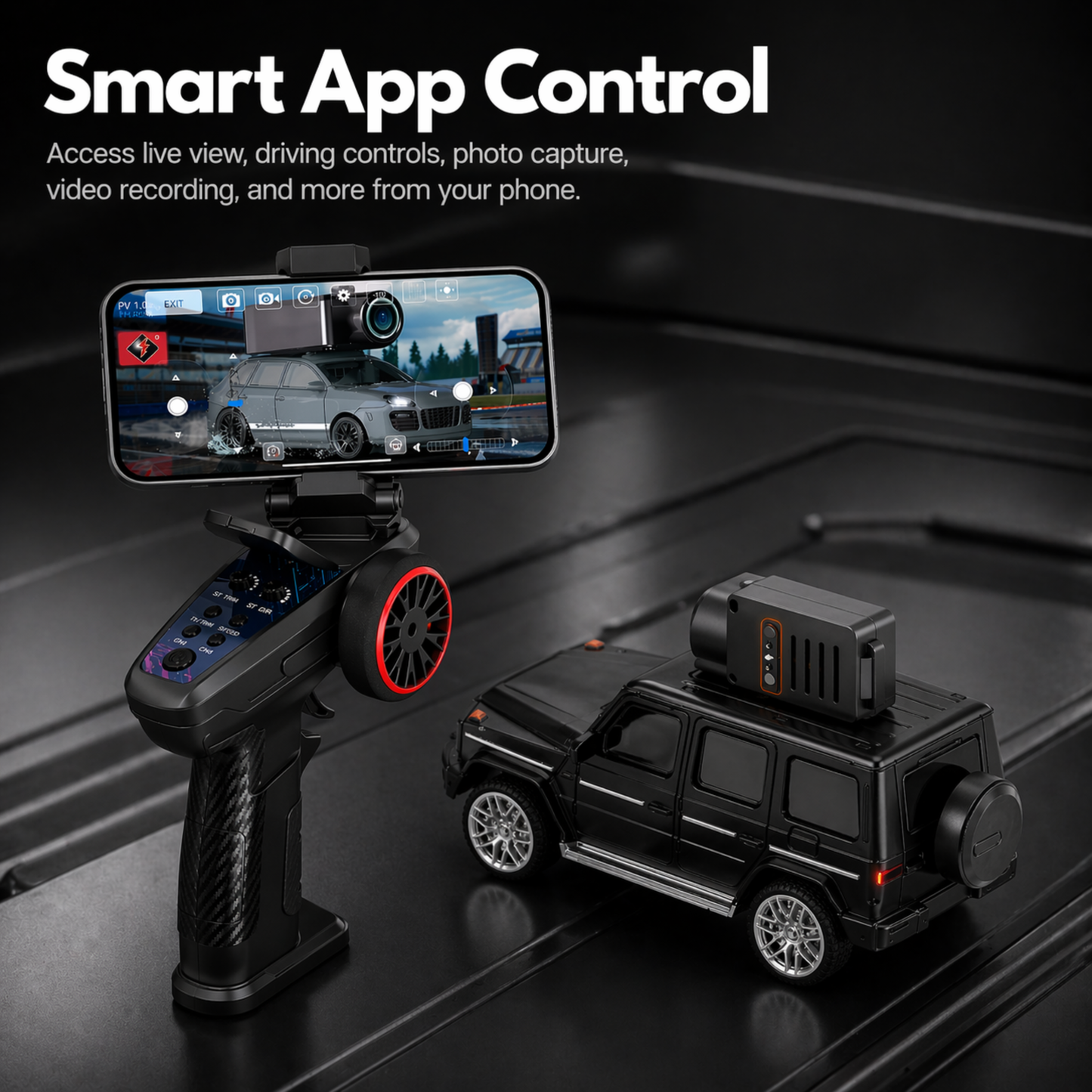RC DriftCam Pro with Wi-Fi and App Control: Live Full HD Camera