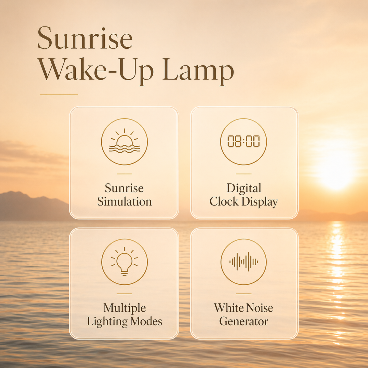 Sunrise Clock – Wake-Up Light Clock with White Noise