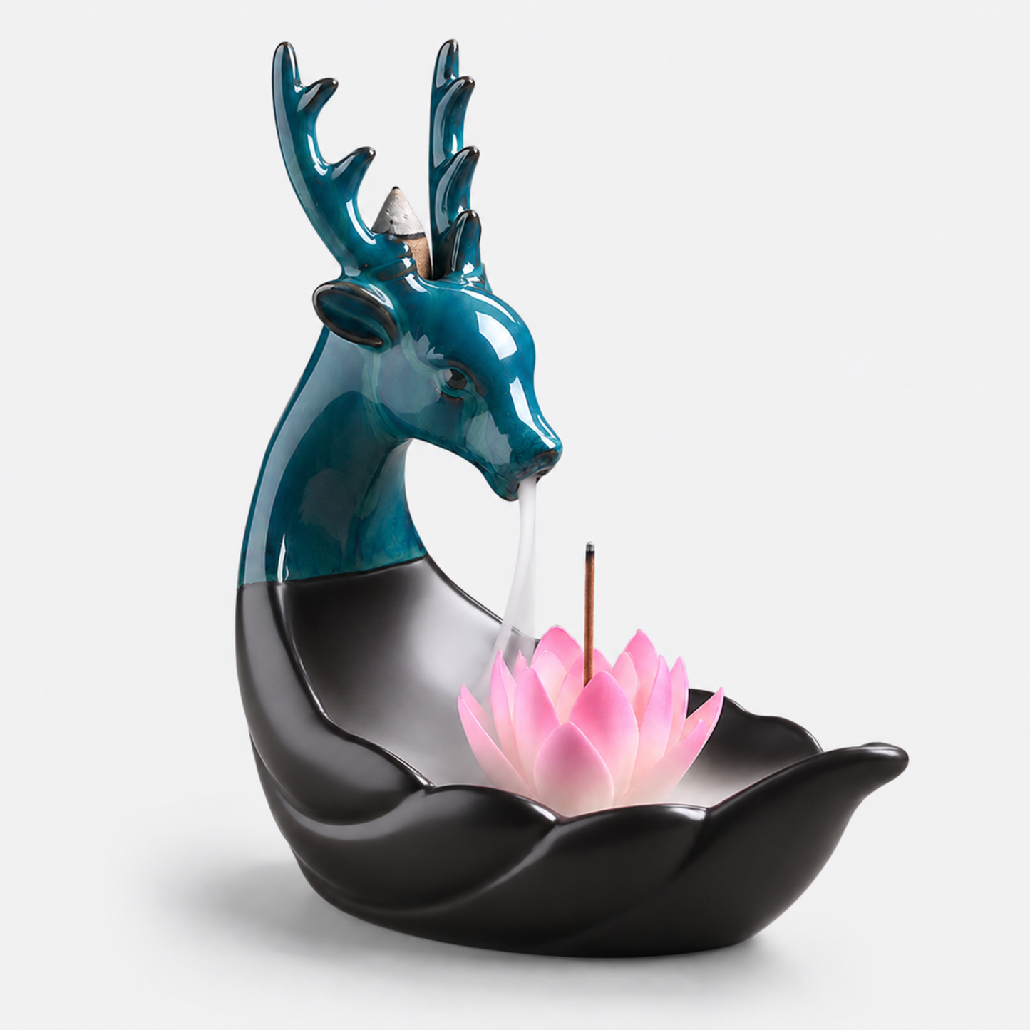 Azure Deer Lotus Backflow Burner