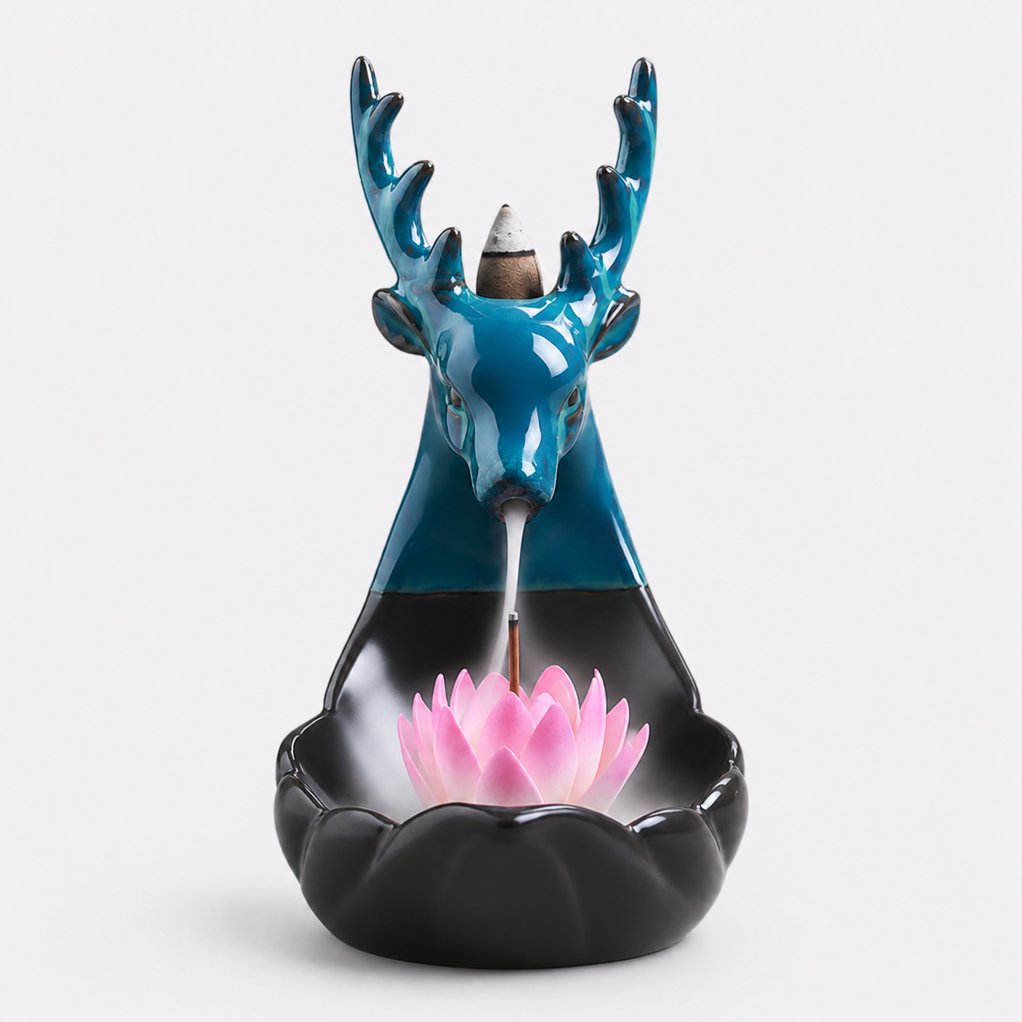 Azure Deer Lotus Backflow Burner