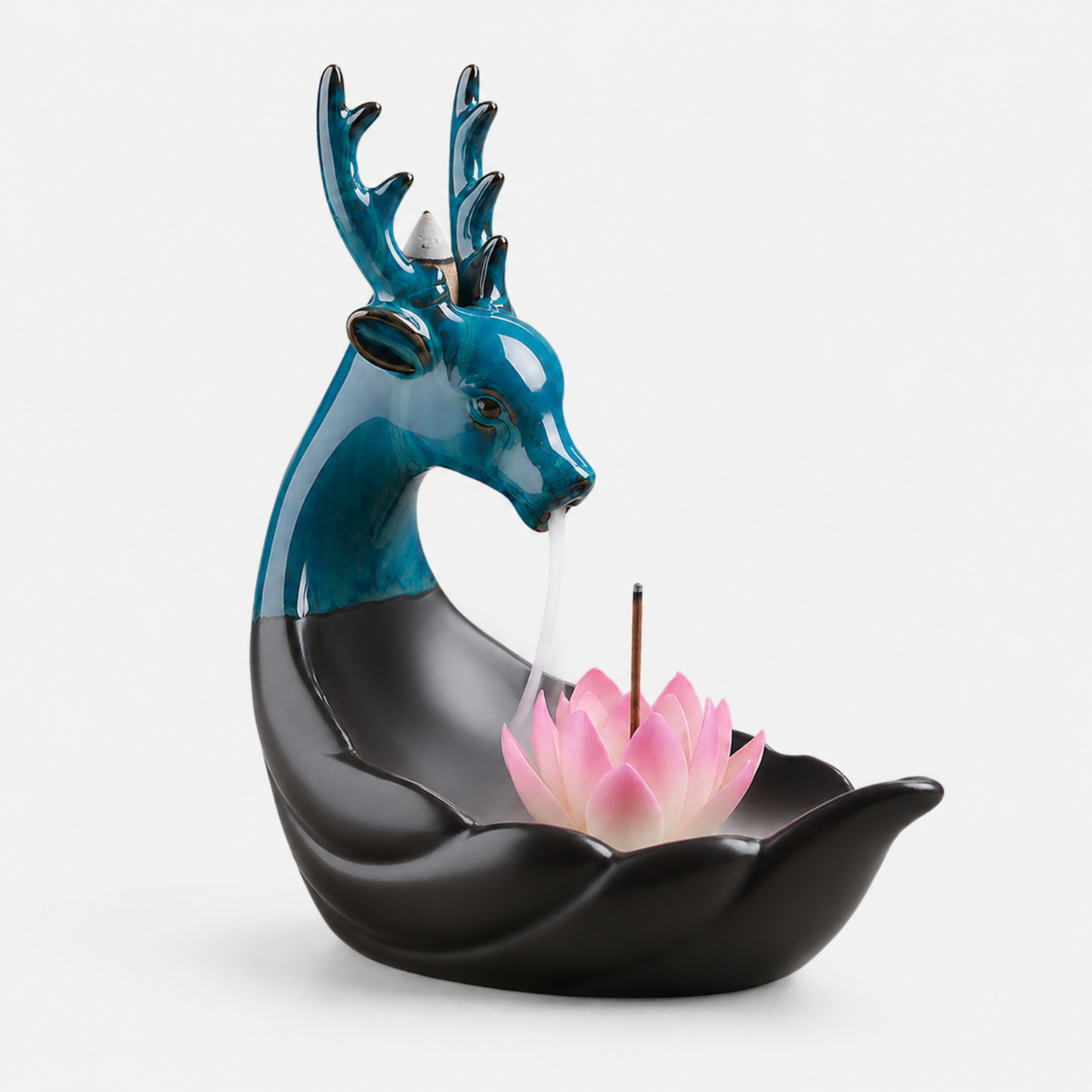Azure Deer Lotus Backflow Burner