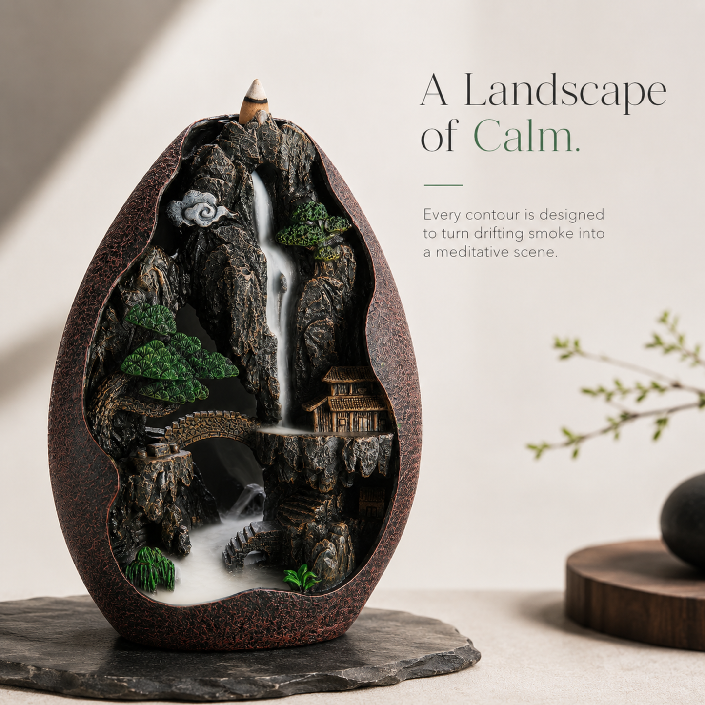 Mistwood Retreat Backflow Incense Burner