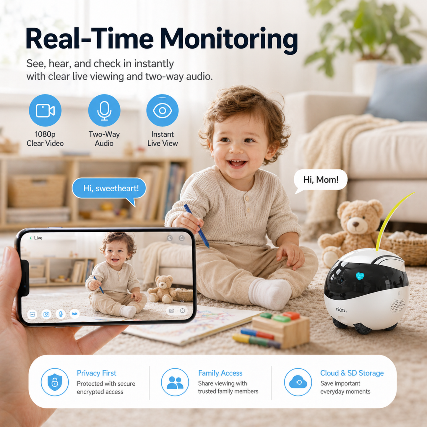 RoboCam Pro: Wireless Surveillance Camera