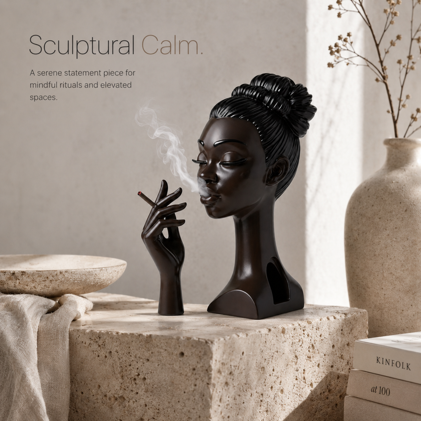 Serene Muse Sculptural Incense Holder
