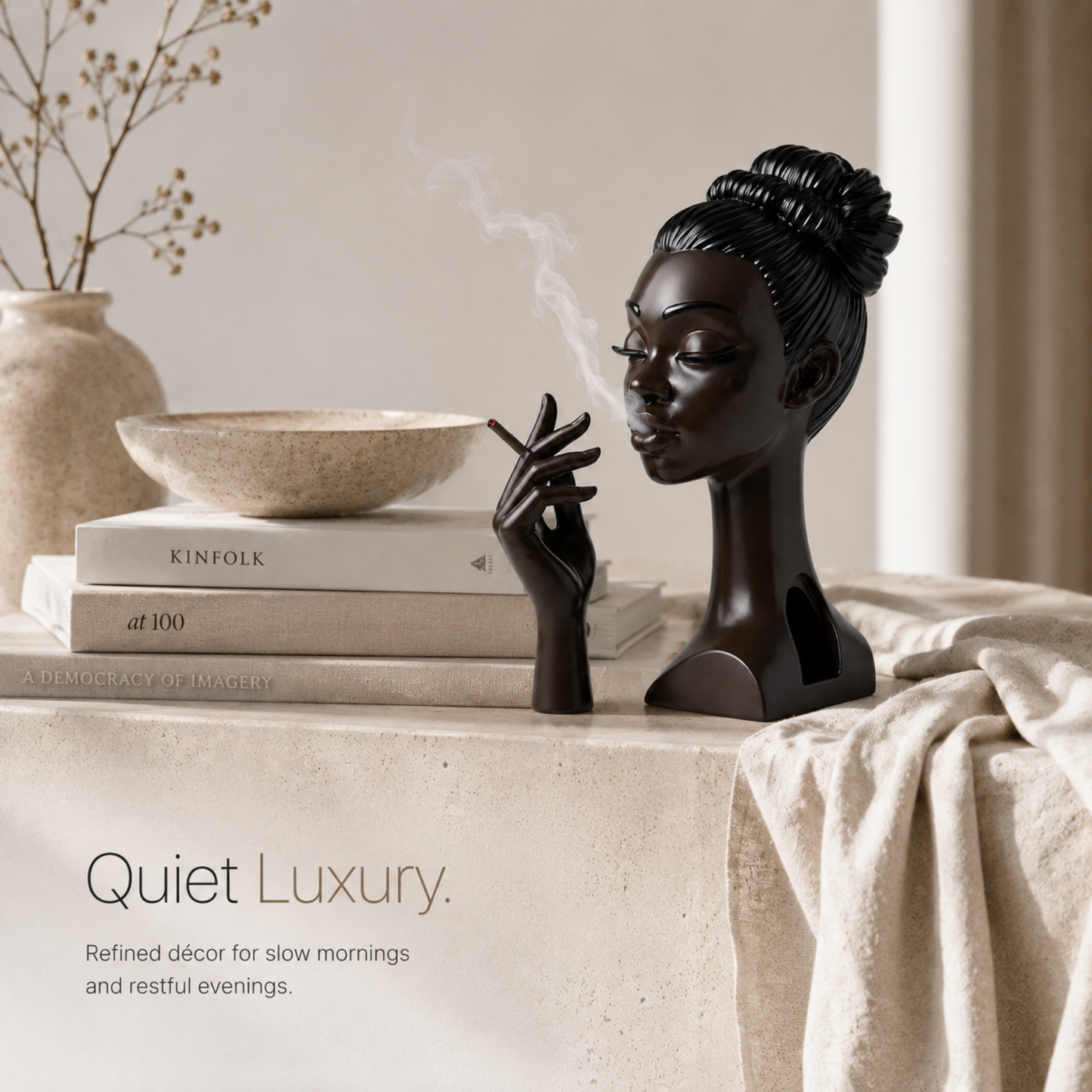 Serene Muse Sculptural Incense Holder