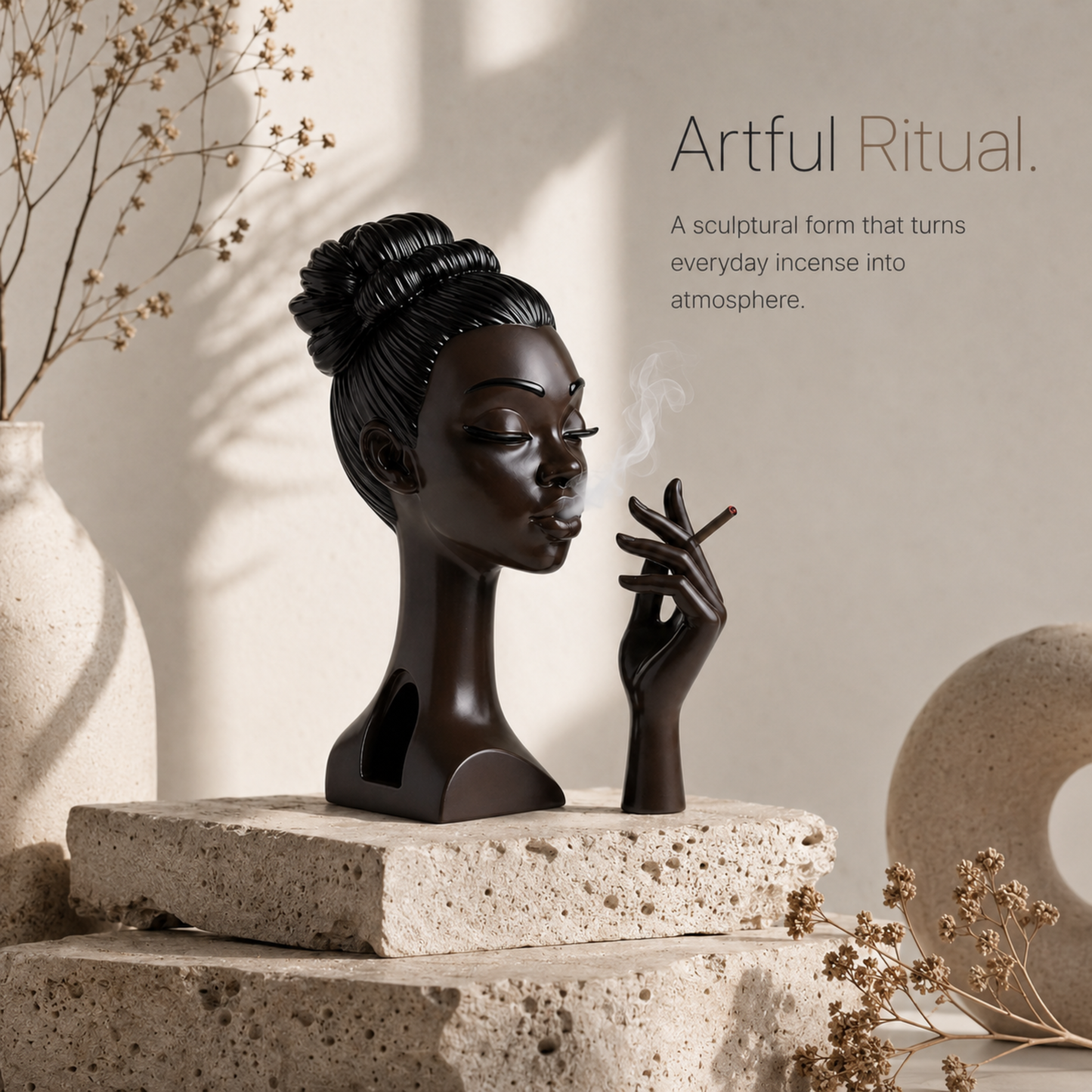 Serene Muse Sculptural Incense Holder