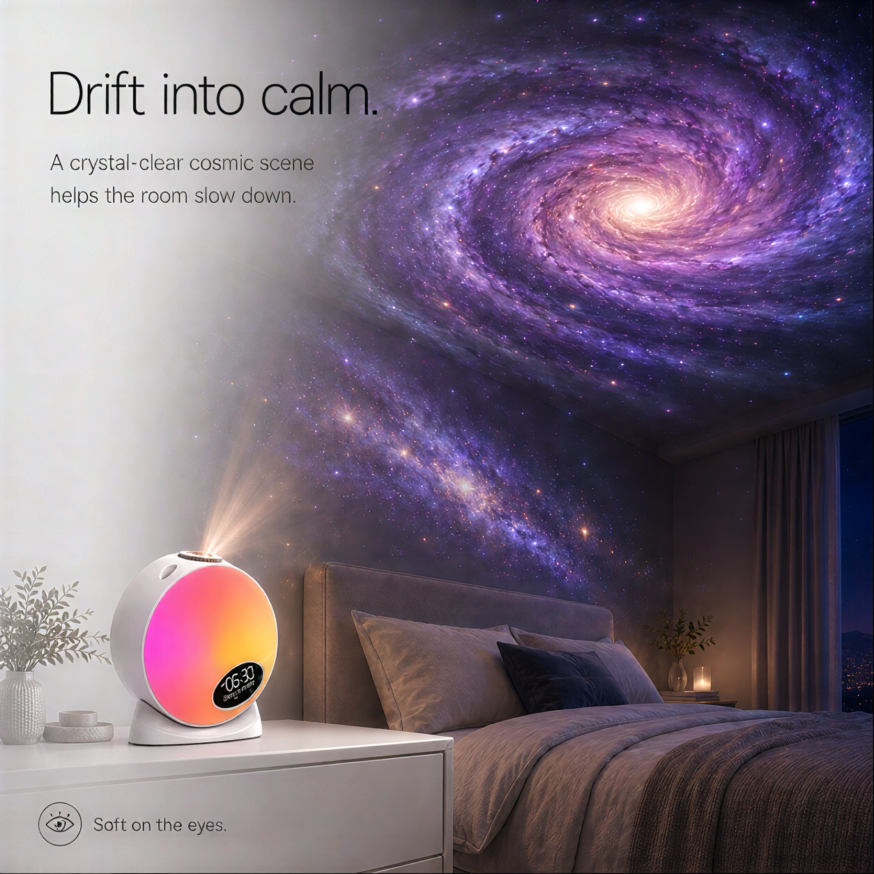 Stellar One — 3-in-1 Galaxy Projector, Speaker & Alarm Clock