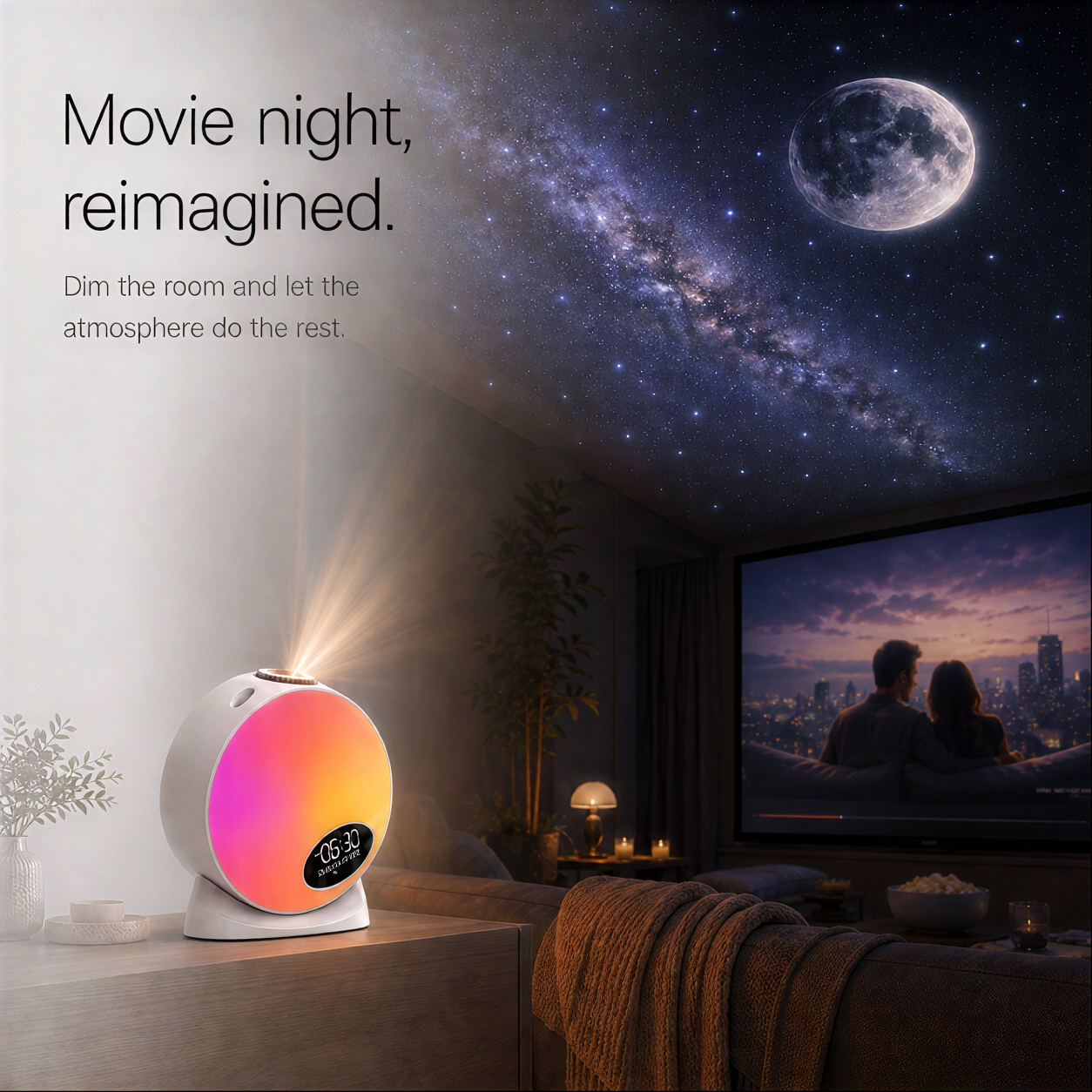Stellar One — 3-in-1 Galaxy Projector, Speaker & Alarm Clock