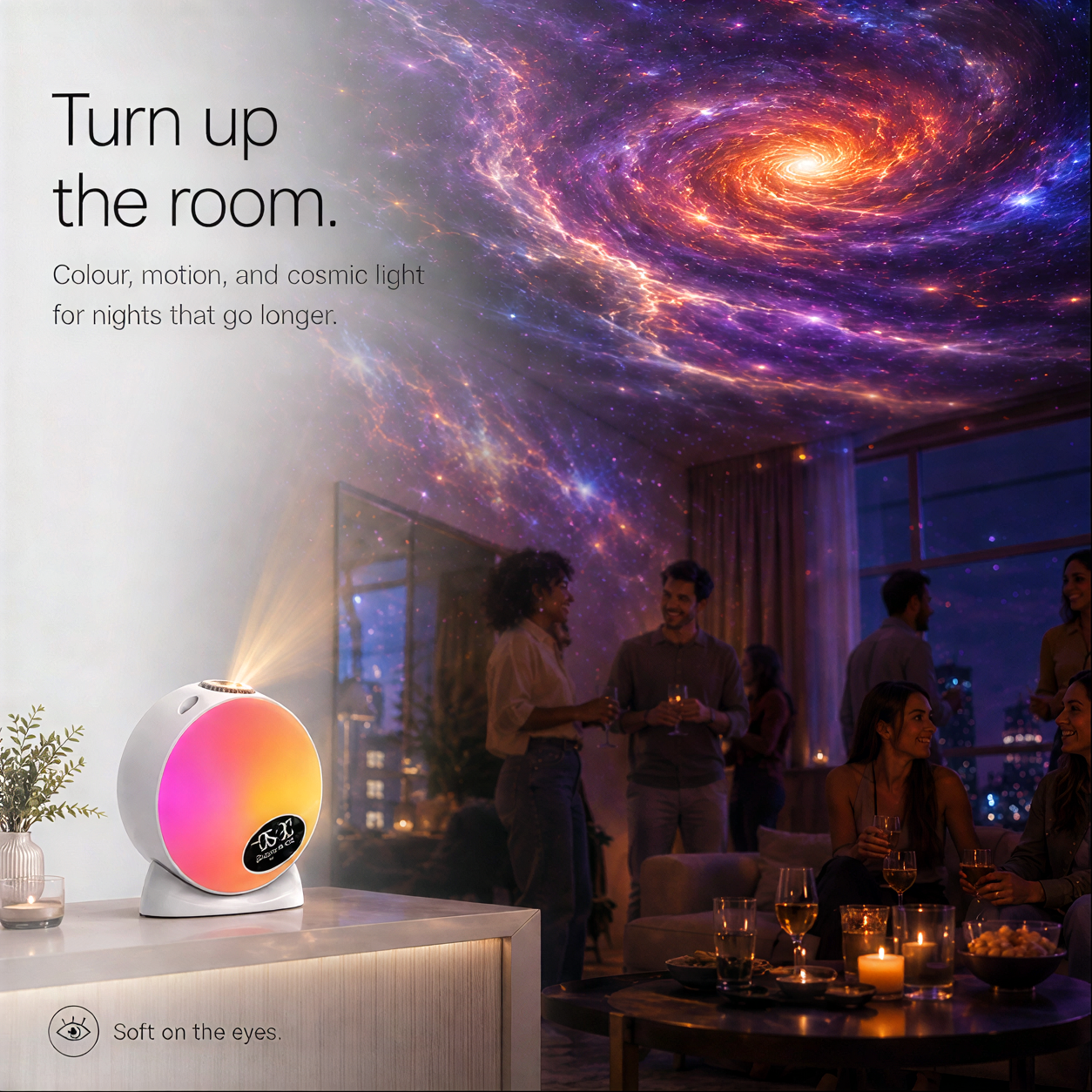 Stellar One — 3-in-1 Galaxy Projector, Speaker & Alarm Clock