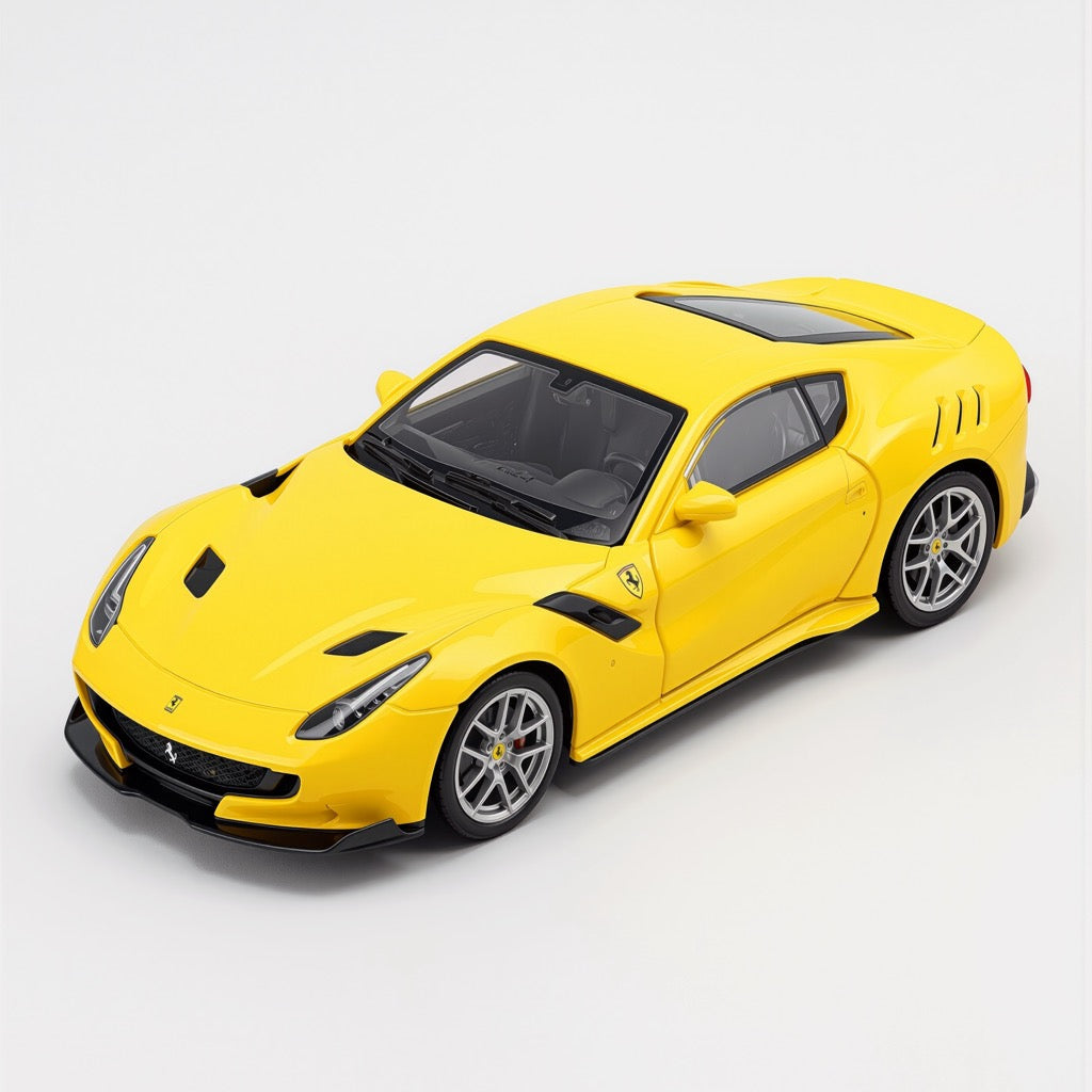 Ferrari F12tdf Yellow Scale Model 1:64