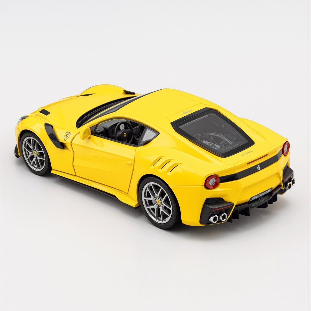 Ferrari F12tdf Yellow Scale Model 1:64