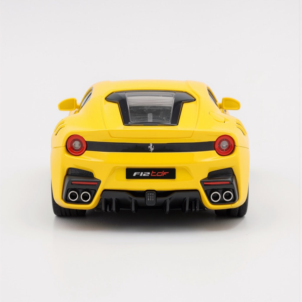Ferrari F12tdf Yellow Scale Model 1:64
