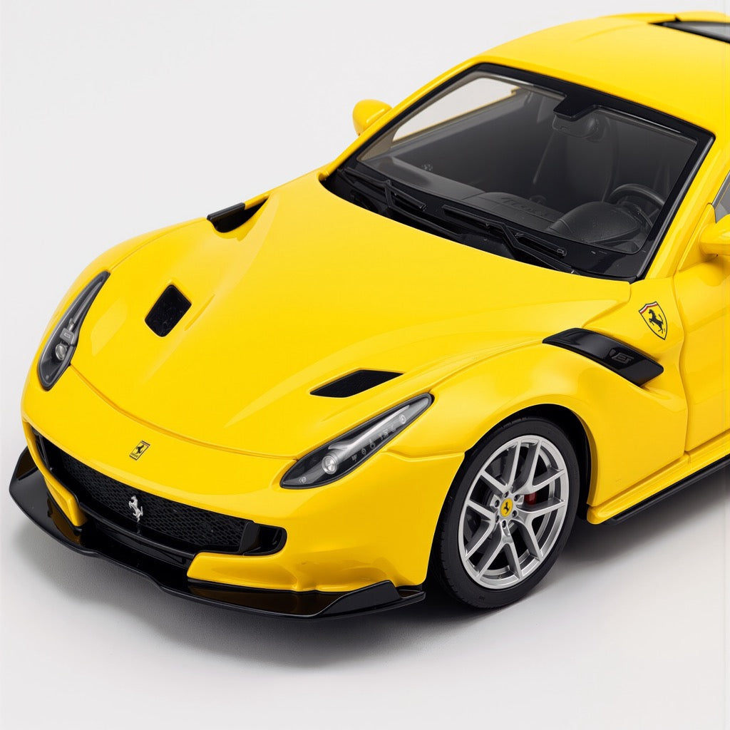 Ferrari F12tdf Yellow Scale Model 1:64