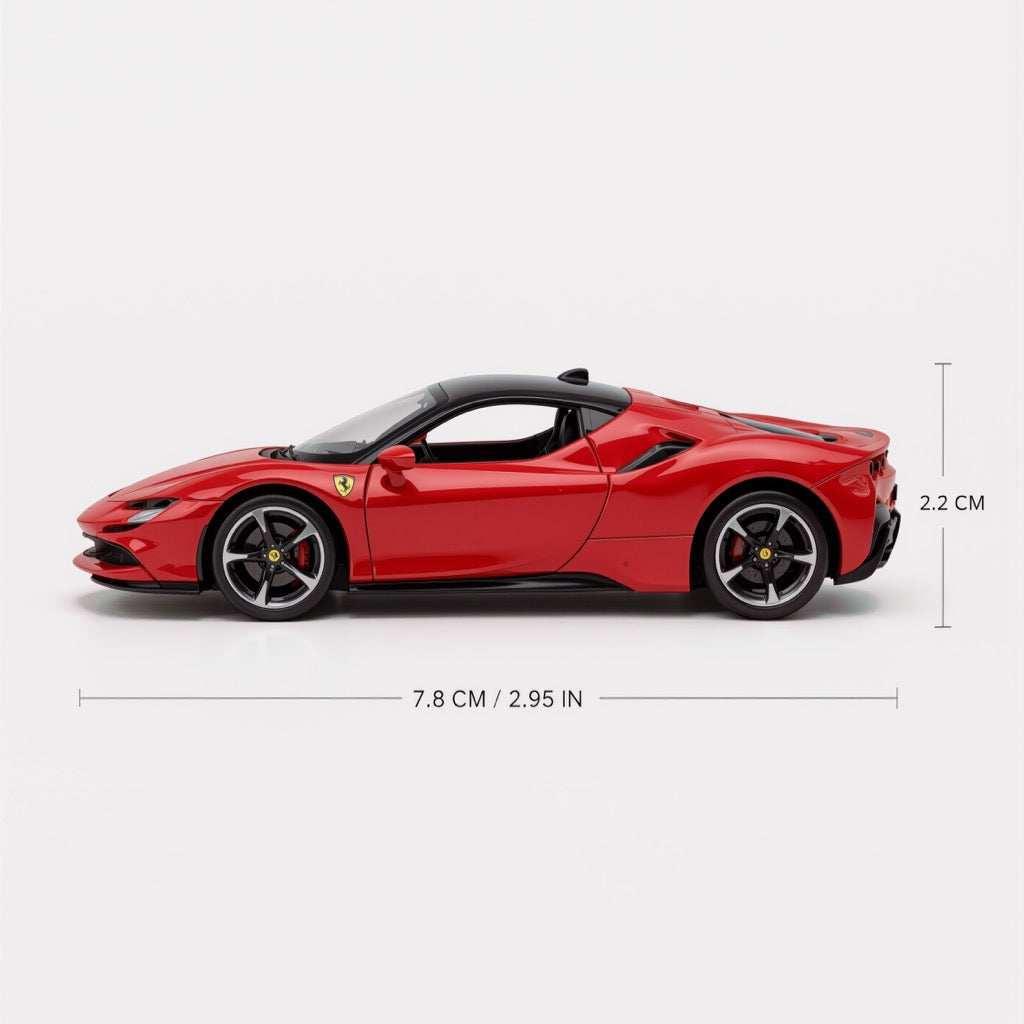 Ferrari 296 GTB Red Scale Model 1:64