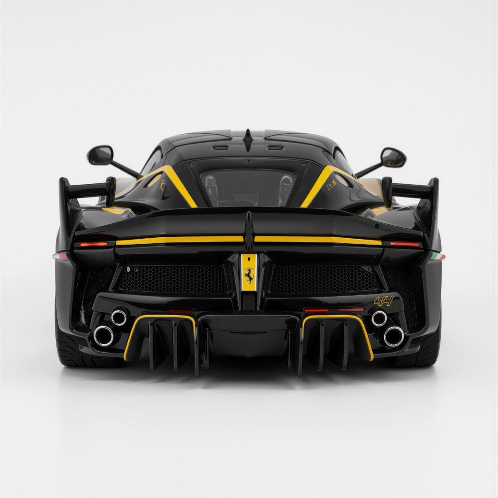 Ferrari FXX K Black Yellow Scale Model 1:64