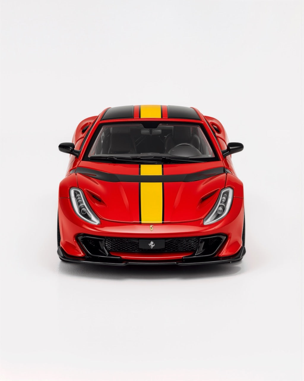 Ferrari 812 Competizione Red Yellow Stripe Scale Model 1:64