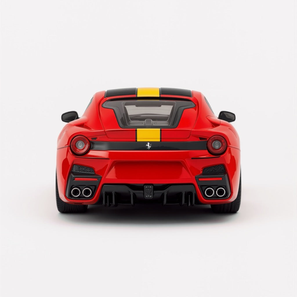 Ferrari 812 Competizione Red Yellow Stripe Scale Model 1:64