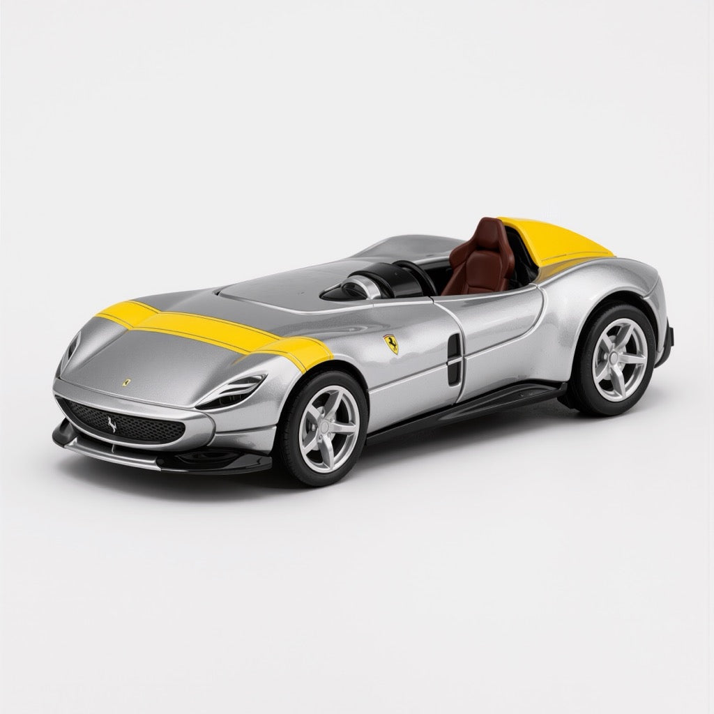 Ferrari Monza SP1 Silver Yellow Scale Model 1:64