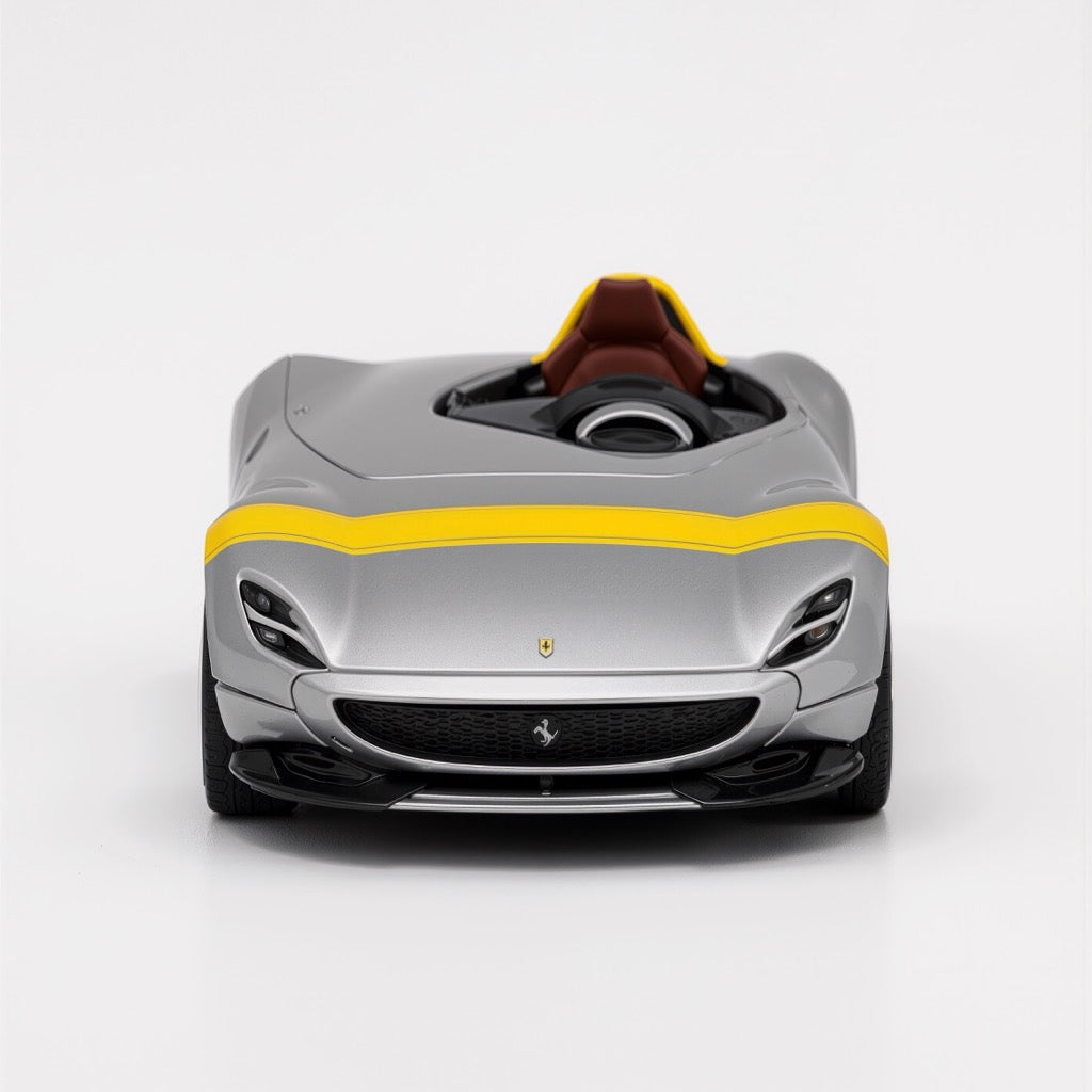 Ferrari Monza SP1 Silver Yellow Scale Model 1:64
