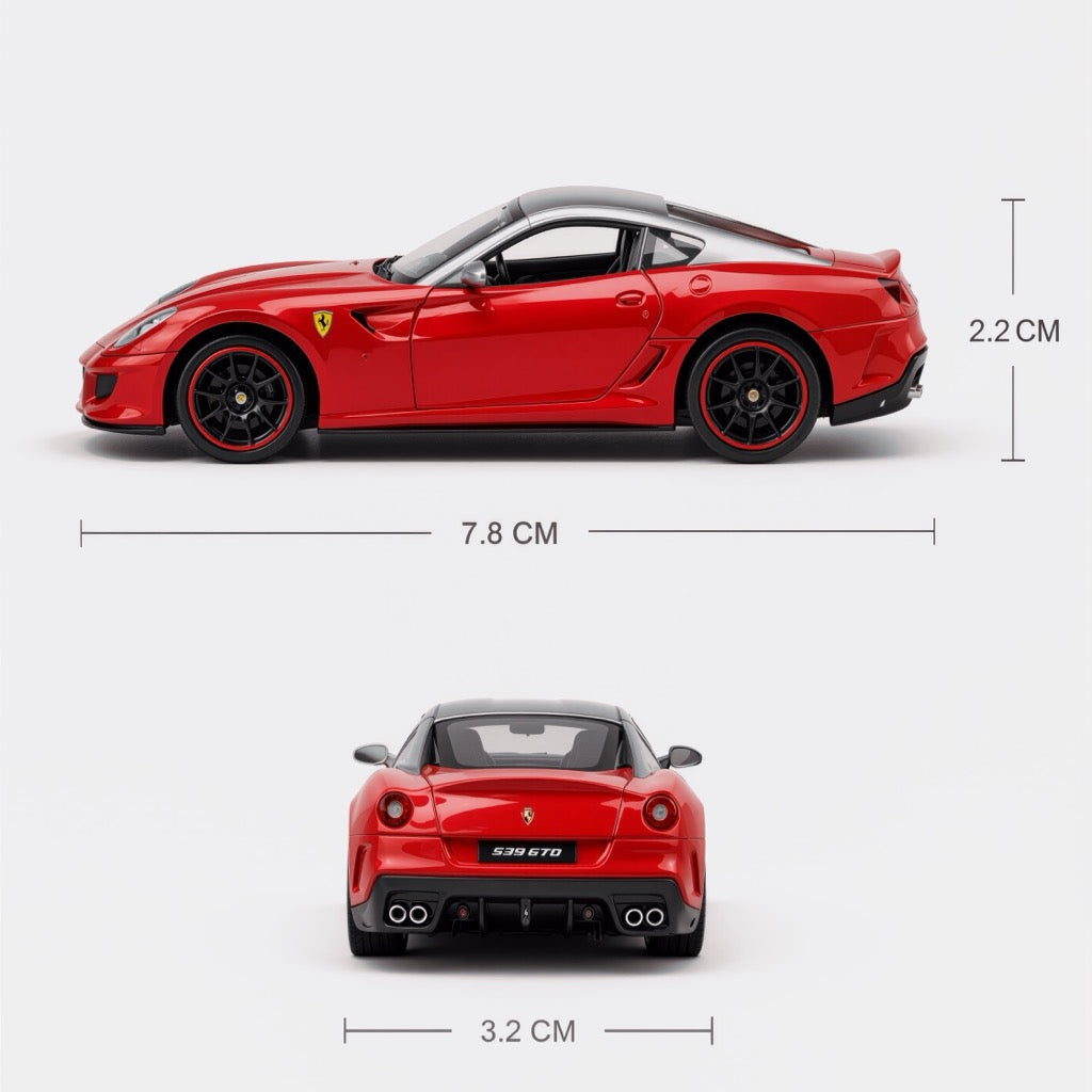Ferrari 599 GTO Red Scale Model 1:64