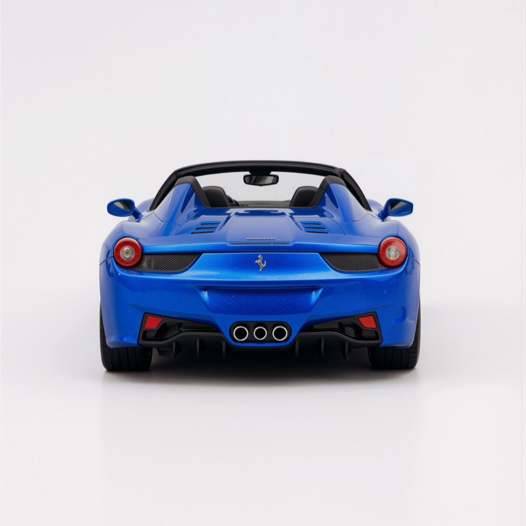 458 Spider Metallic Blue Scale Model 1:64