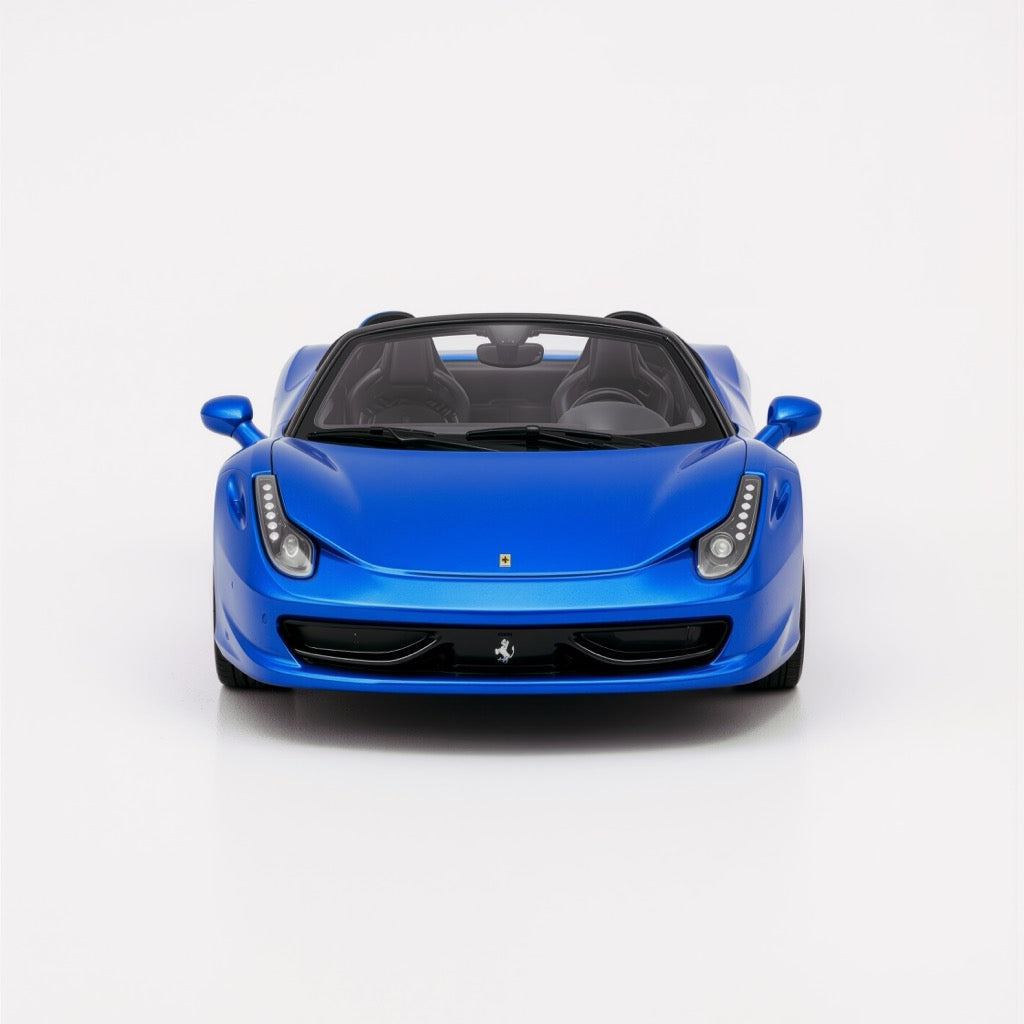 458 Spider Metallic Blue Scale Model 1:64