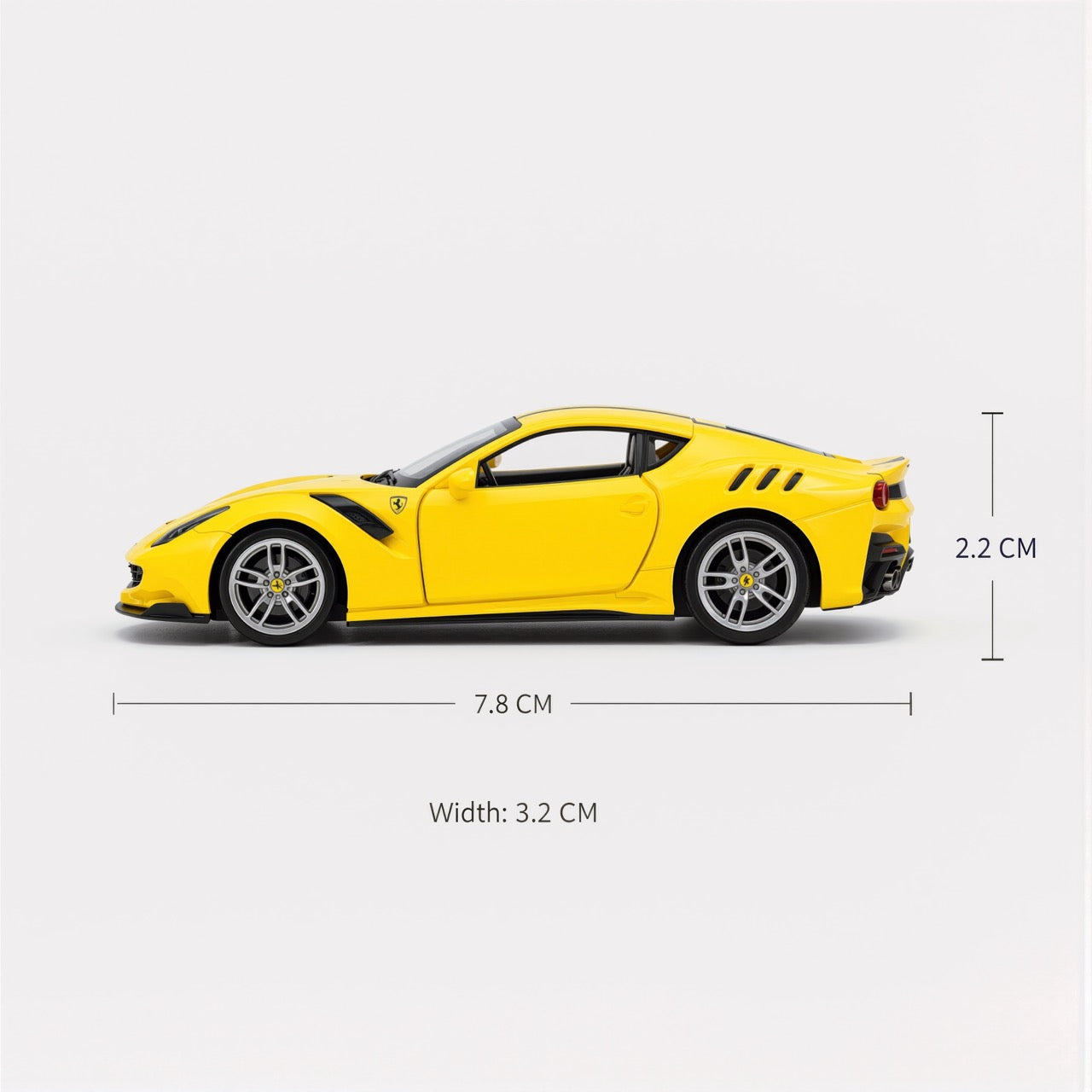 Ferrari 458 Speciale Yellow Black Stripe Scale Model 1:64