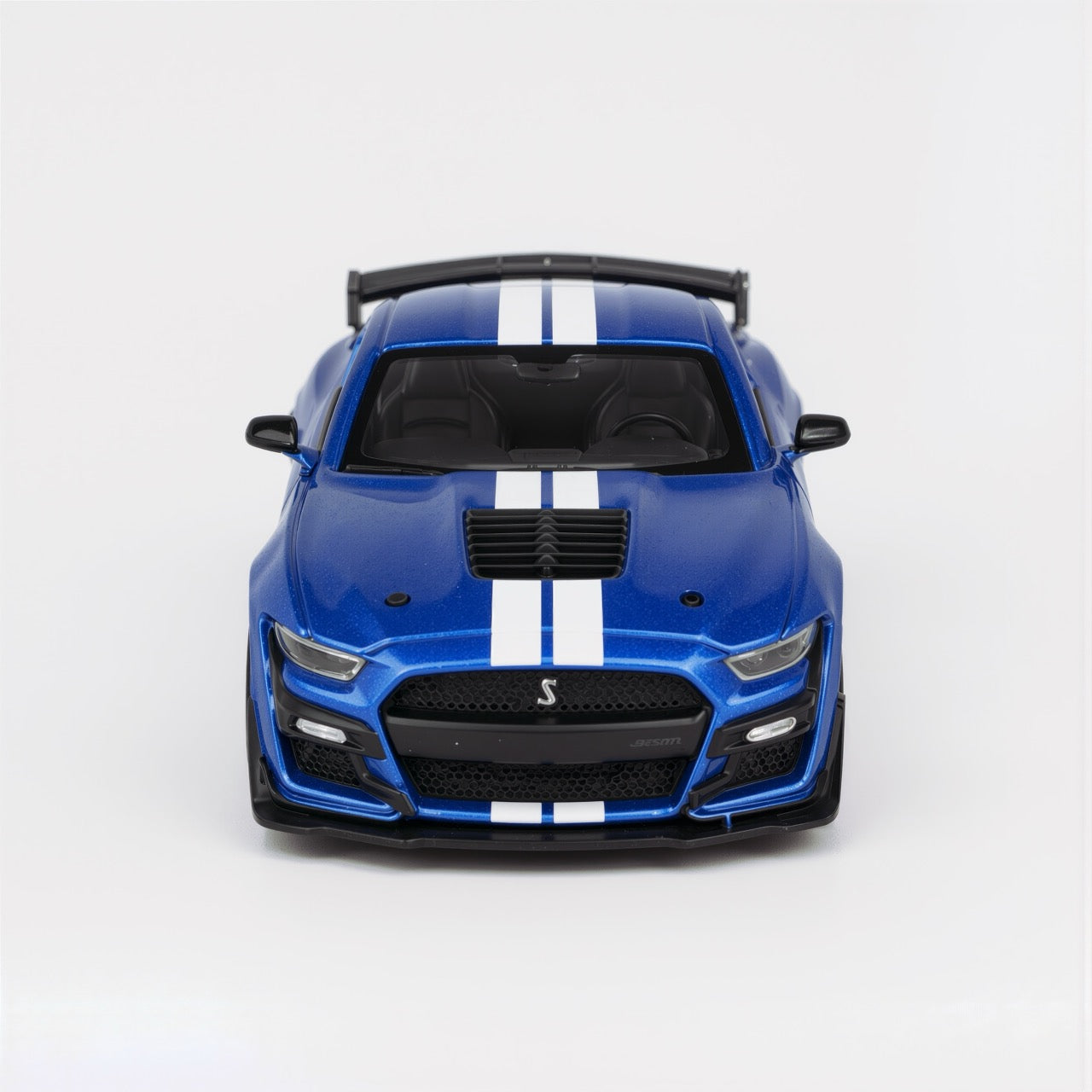 Ford Mustang Shelby GT500 Blue White Stripe Scale Model 1:64