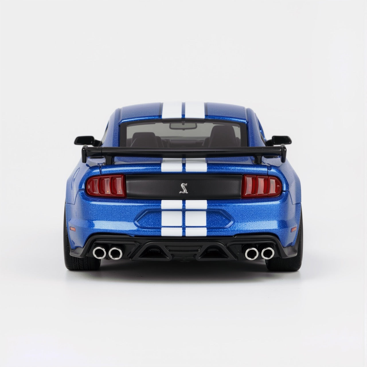 Ford Mustang Shelby GT500 Blue White Stripe Scale Model 1:64