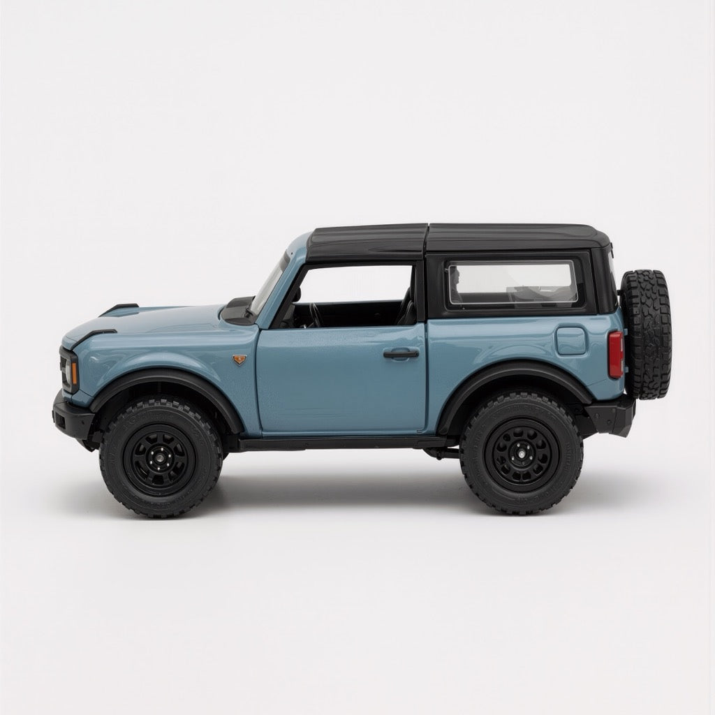 Ford Bronco Blue Grey Scale Model 1:64