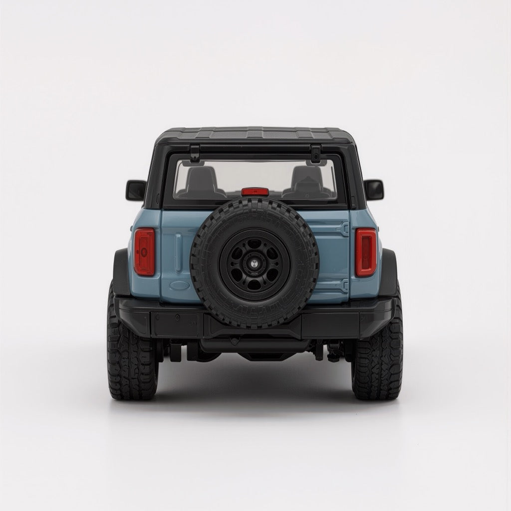 Ford Bronco Blue Grey Scale Model 1:64