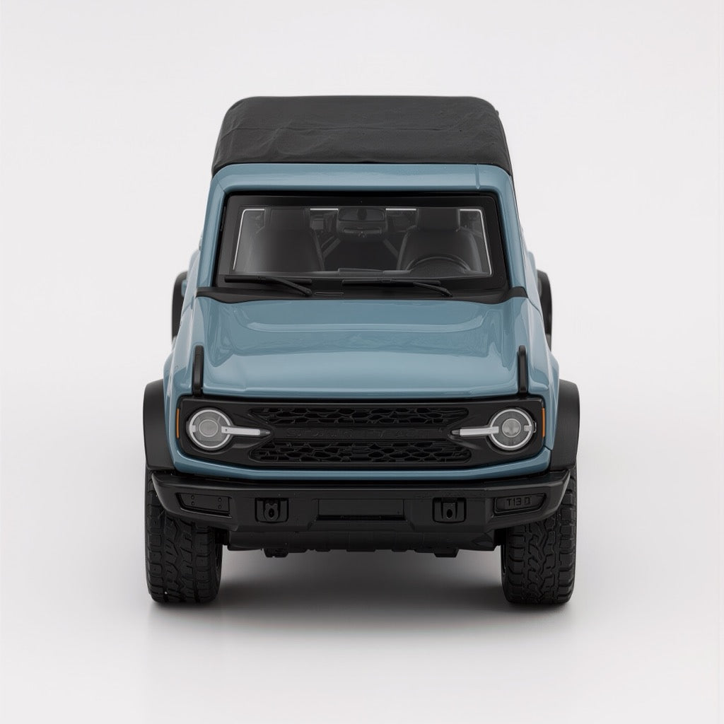 Ford Bronco Blue Grey Scale Model 1:64