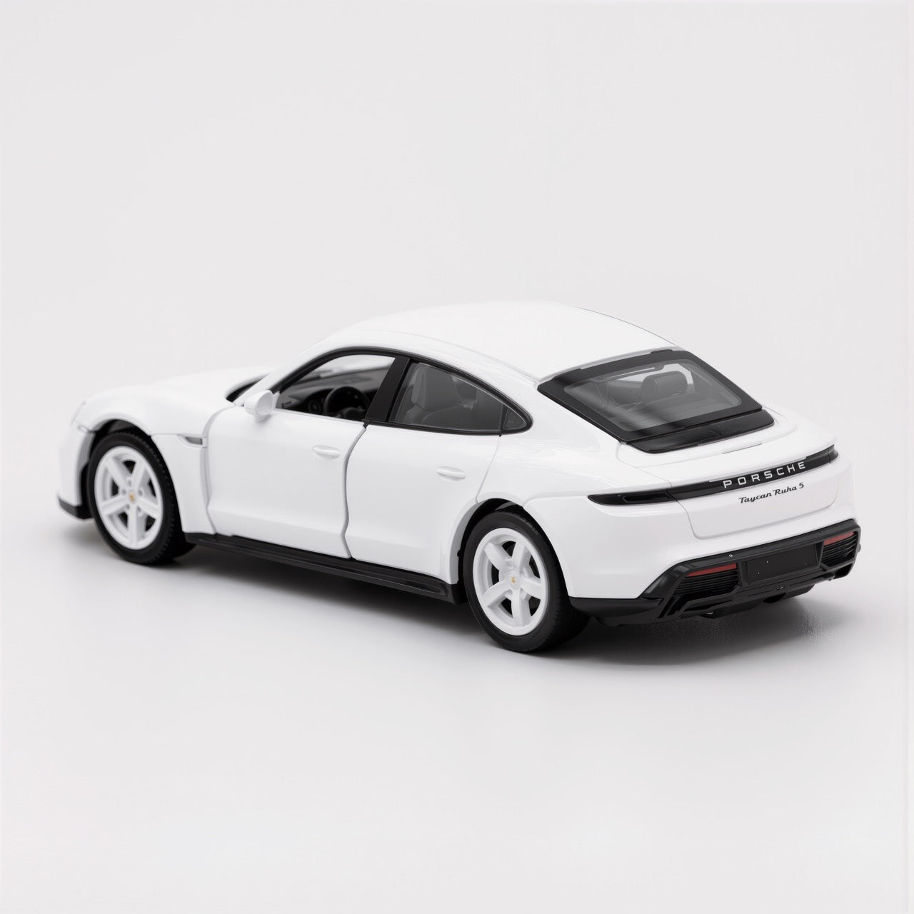 Porsche Taycan White Scale Model 1:64