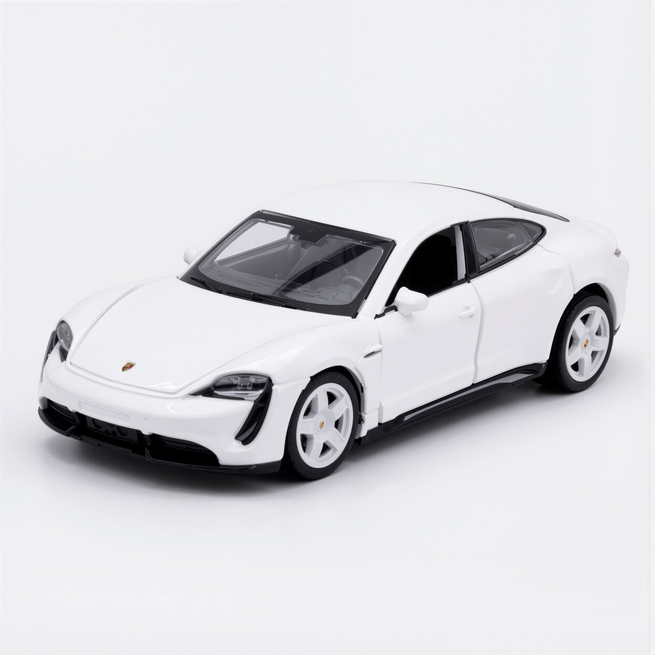 Porsche Taycan White Scale Model 1:64