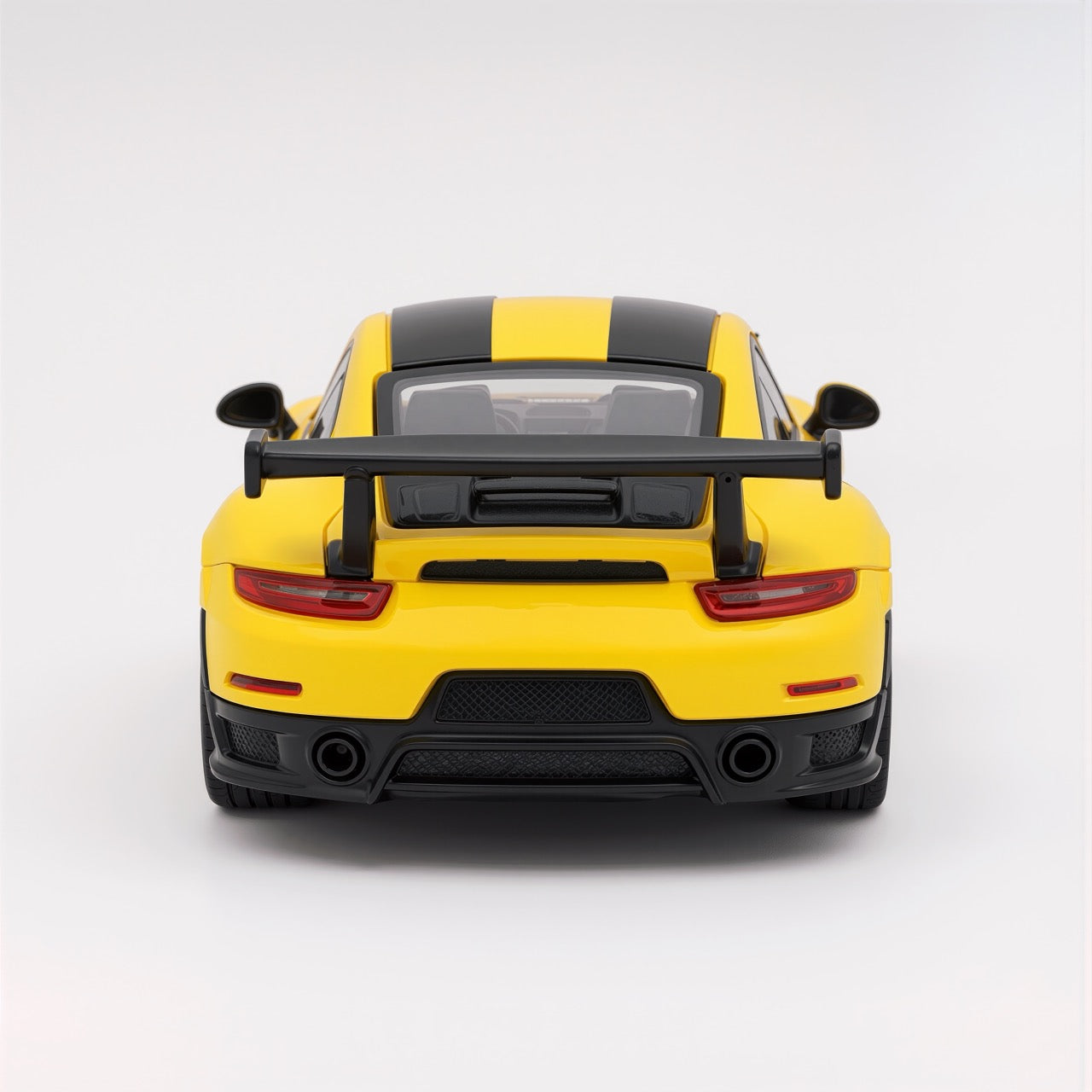 Porsche 911 GT3 RS Yellow Black Stripe Scale Model 1:64