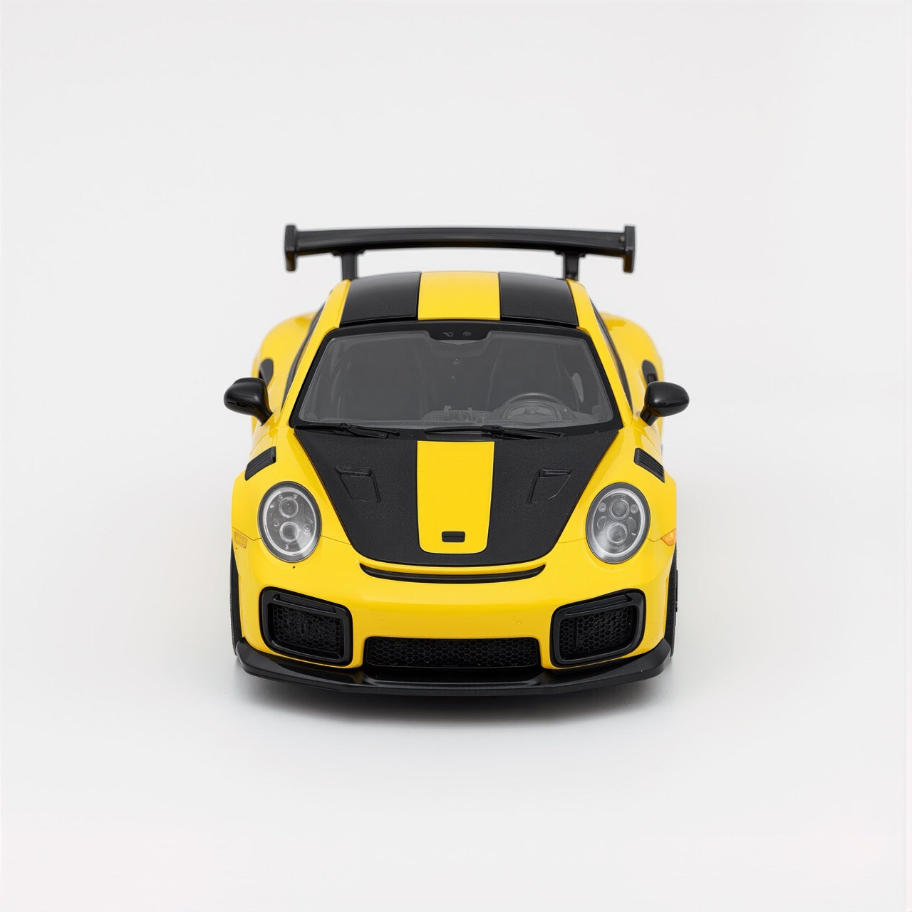 Porsche 911 GT3 RS Yellow Black Stripe Scale Model 1:64