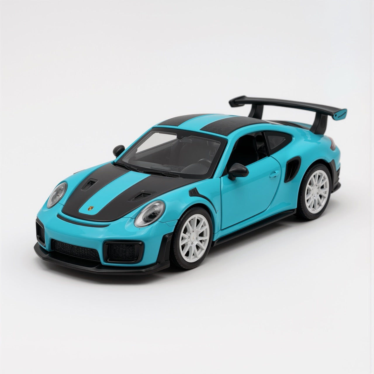 911 GT2 RS Cyan Black Scale Model 1:64