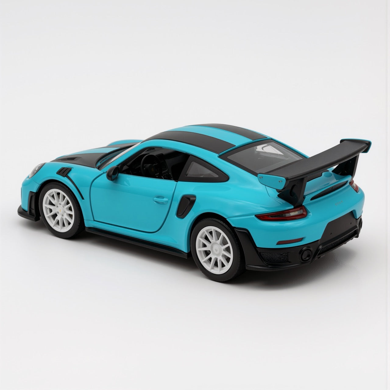 911 GT2 RS Cyan Black Scale Model 1:64