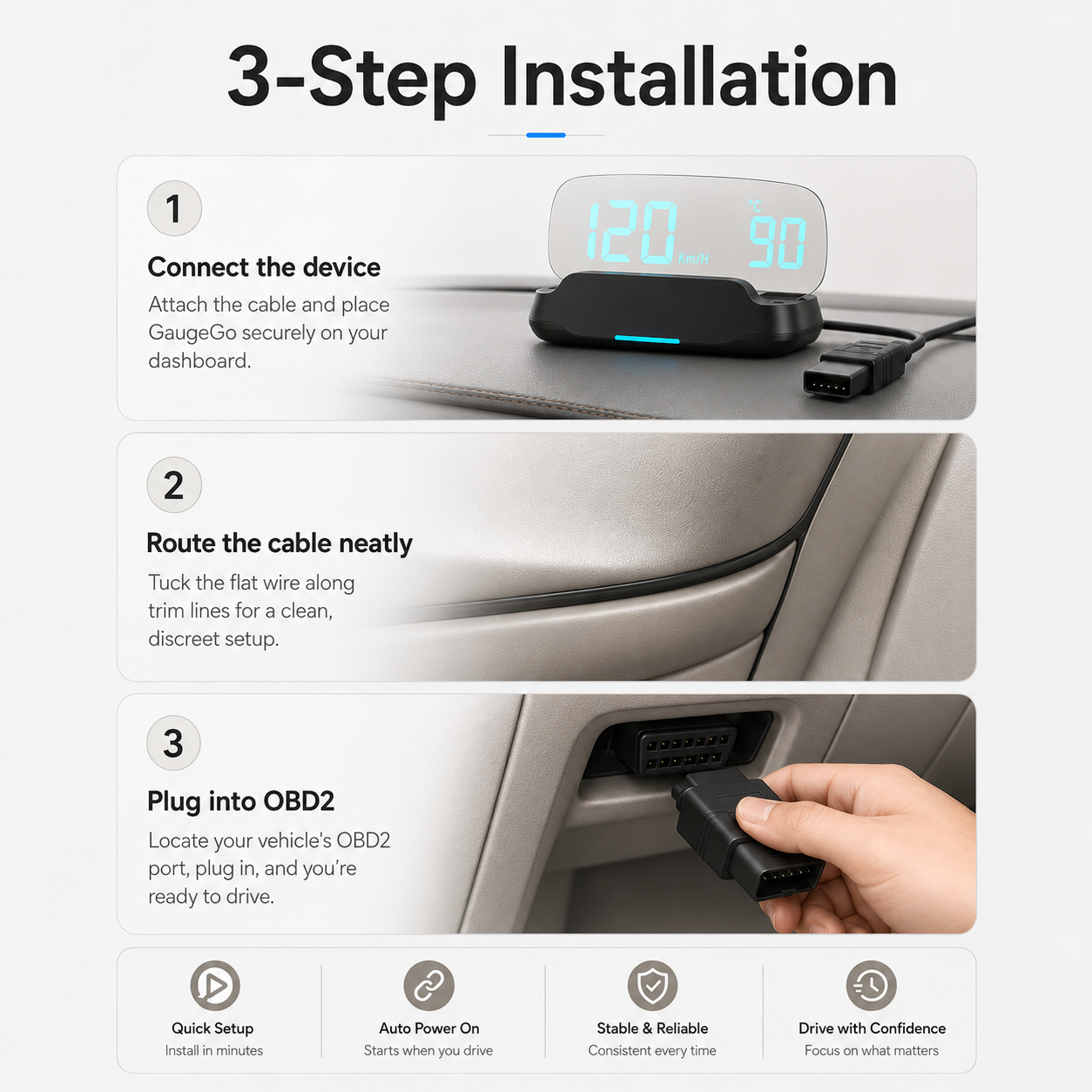 GaugeGo: Plug & Play HUD Display