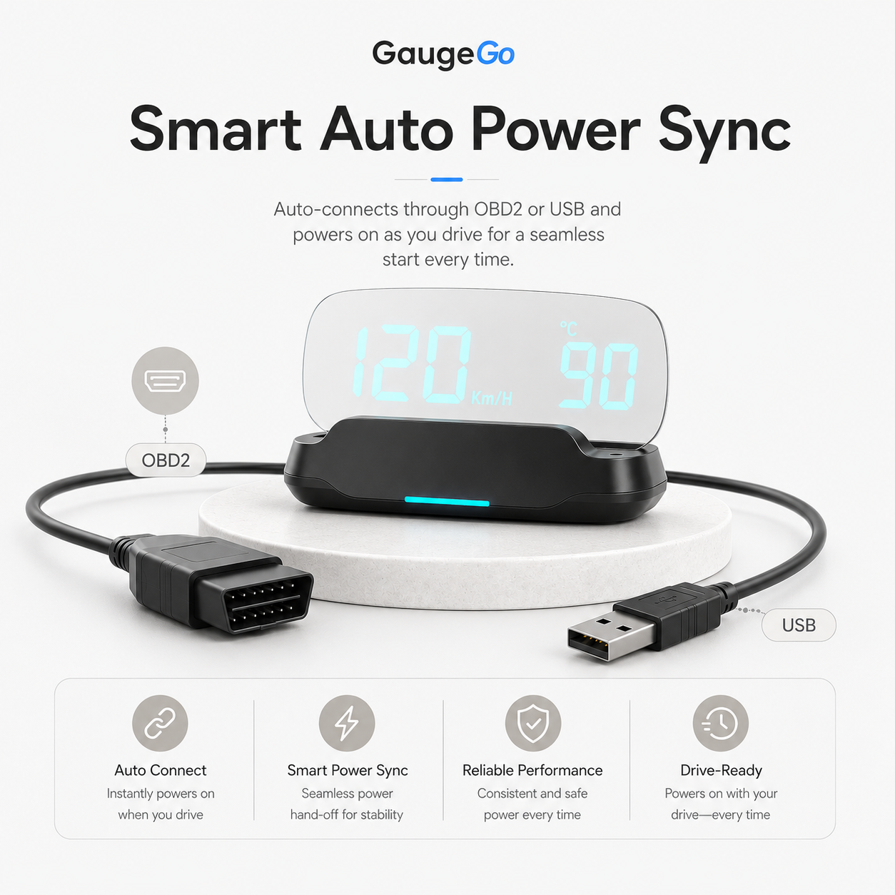 GaugeGo: Plug & Play HUD Display