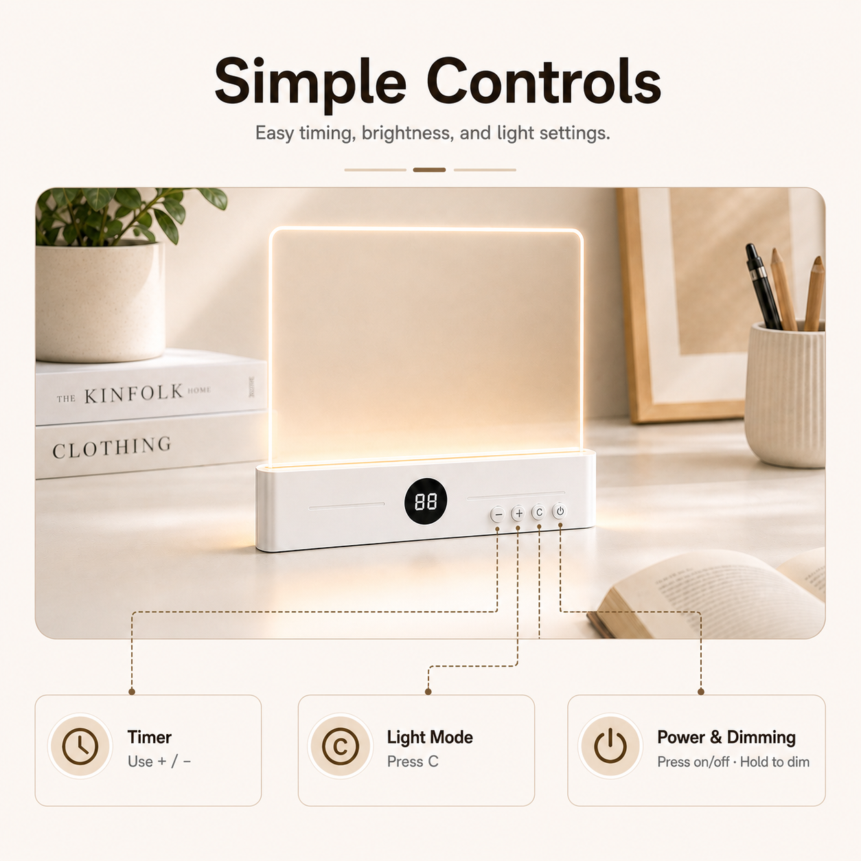 Acrylic Book Light – Portable Reading Lamp