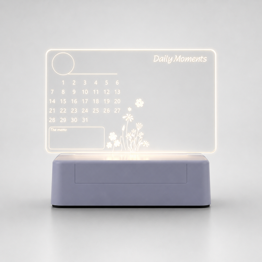 Acrylic Memo Lamp – LED Calendar Note Board with Erasable Marker