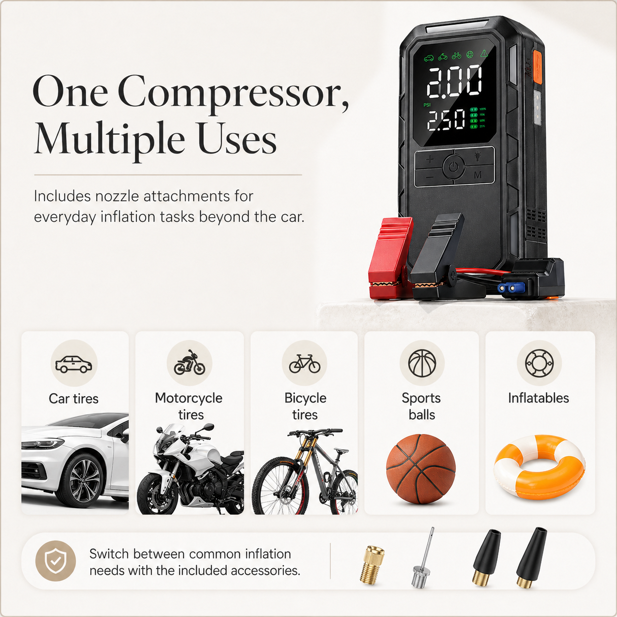 RescueMate Air– Jump Start, Inflate & Power Up Anywhere